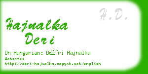 hajnalka deri business card